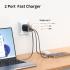 Mcdodo CH-4280 40W Gan5 USB-C Charger, Dual Port, Retractable Cable Fast Charging Adapter with LED Indicator - Black